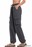 Cargo Wide Leg Sweatpants